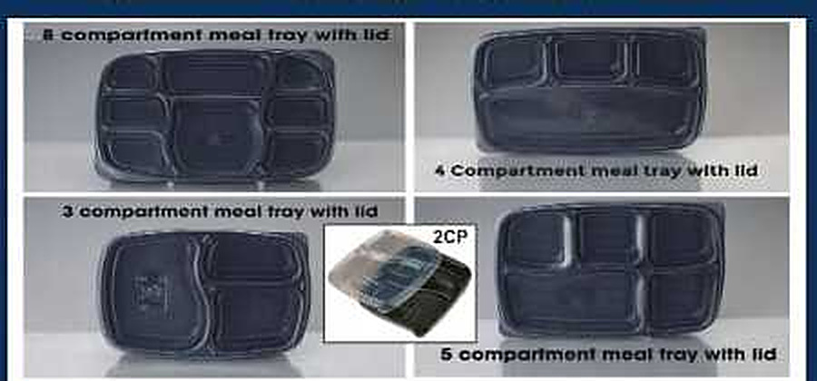 Meal Tray With Lid (Leak Proof) — MTC disposable packaging